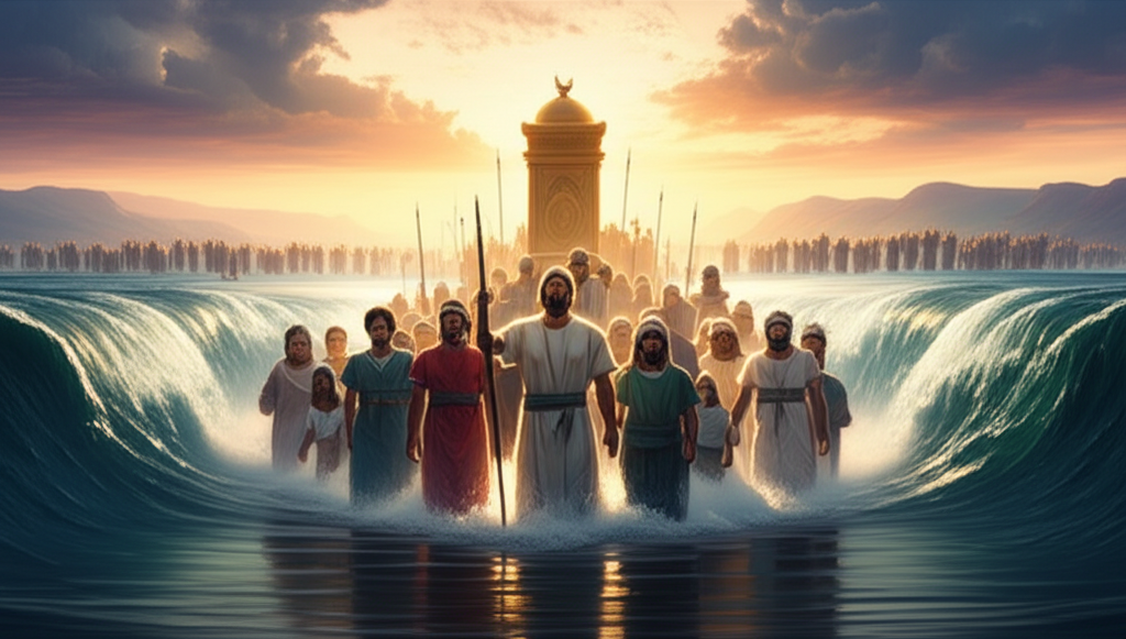 Joshua leading the Israelites